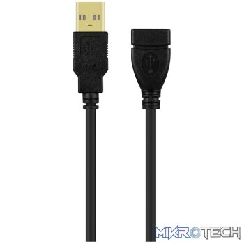 Volkano Extend Series USB Extension Cable - 2m - Black