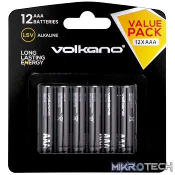 Volkano Extra AAA Batteries Value Pack of 12