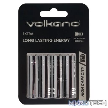 Volkano Extra series Alkaline Batteries AA pack of 4