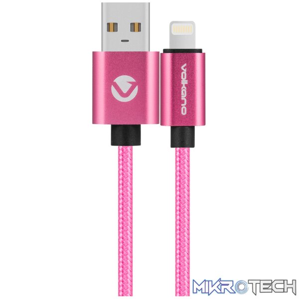 Volkano Fashion Series Lightning Cable 1.8m - Pink Volkano Fashion Series Lightning Cable 1.8m - Pink