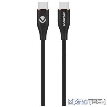 Volkano Flexi Series Type-C to Type-C 2.5m 60w - Black