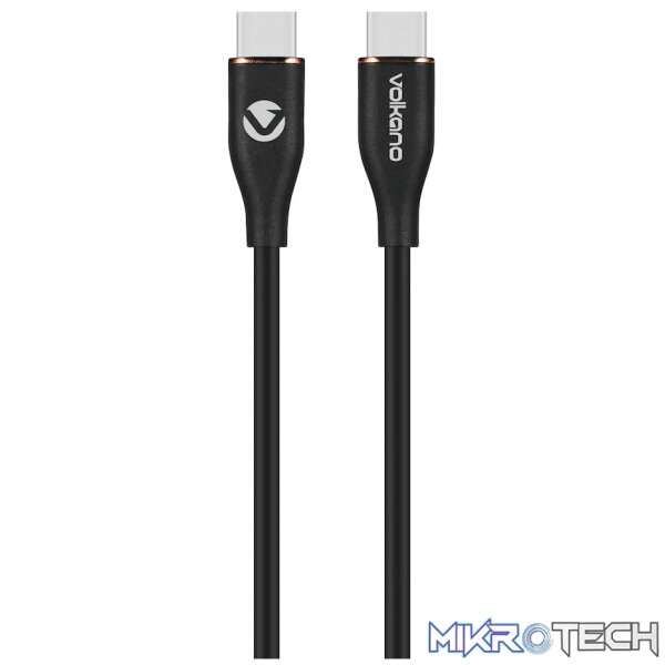 Volkano Flexi Series Type-C to Type-C 2.5m 60w - Black Volkano Flexi Series Type-C to Type-C 2.5m 60w - Black