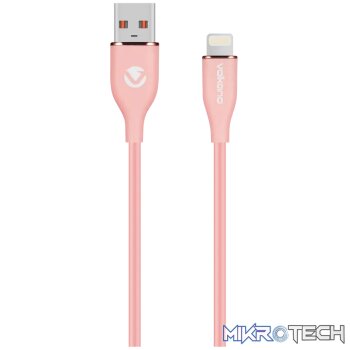 Volkano Flexi Series USB to MFI Lightning 1.5m 27w - Pink