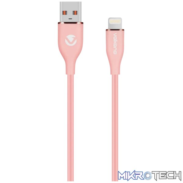 Volkano Flexi Series USB to MFI Lightning 1.5m 27w - Pink Volkano Flexi Series USB to MFI Lightning 1.5m 27w - Pink