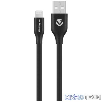 Volkano Flexi Series USB to MFI Lightning 1.5m 5v 2.4a 12w - Black