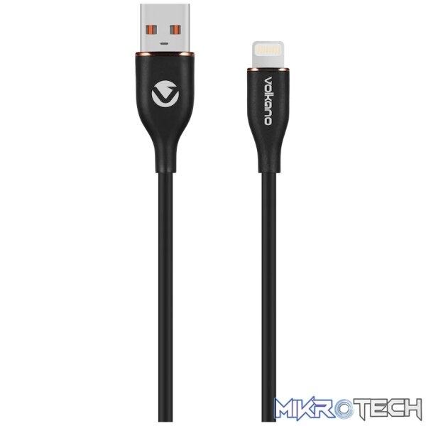 Volkano Flexi Series USB to MFI Lightning 2.5m 27w - Black Volkano Flexi Series USB to MFI Lightning 2.5m 27w - Black