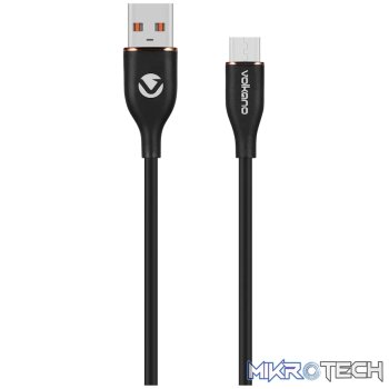Volkano Flexi Series USB to Micro USB 1.5m 18w - Black