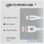 Volkano Flexi Series USB to Micro USB 2.5m 18w - White - Image 3