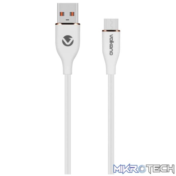 Volkano Flexi Series USB to Micro USB 2.5m 18w - White - Image 4