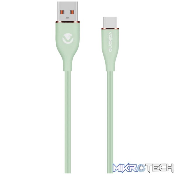 Volkano Flexi Series USB to Type-C 2.5m 30w - Green Volkano Flexi Series USB to Type-C 2.5m 30w - Green