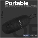 Volkano Flow Series Portable Bluetooth Speaker - Black with Grey Buttons - Image 12