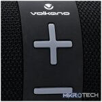 Volkano Flow Series Portable Bluetooth Speaker - Black with Grey Buttons - Image 3