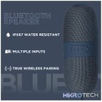 Volkano Flow Series Portable Bluetooth Speaker - Blue with Blue Buttons - Image 13