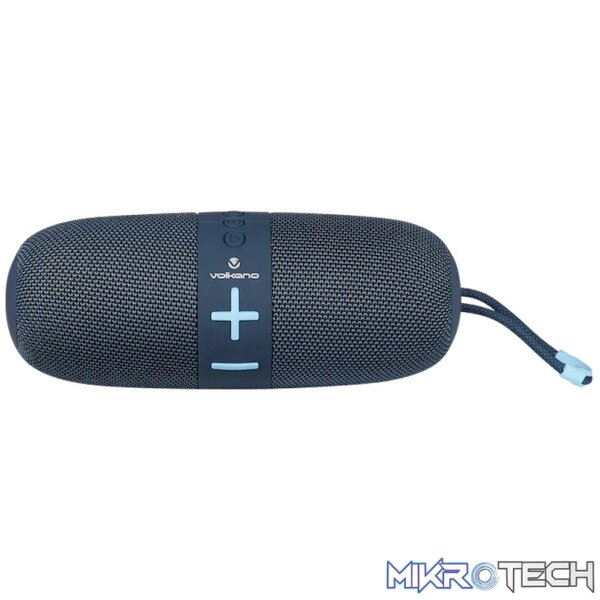 Volkano Flow Series Portable Bluetooth Speaker - Blue with Blue Buttons - Image 5