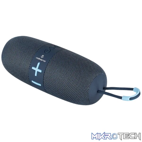 Volkano Flow Series Portable Bluetooth Speaker - Blue with Blue Buttons - Image 6