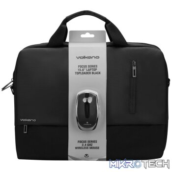 Volkano Focus Series 15.6 inch Laptop Toploader & Wireless Mouse