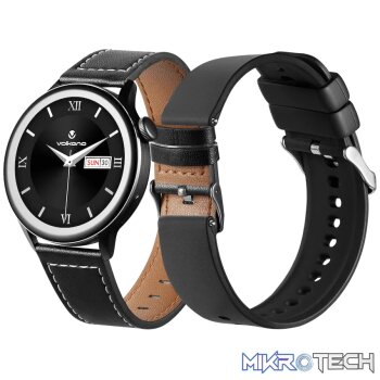 Volkano Forte Series Smart Watch with Leatherette Strap