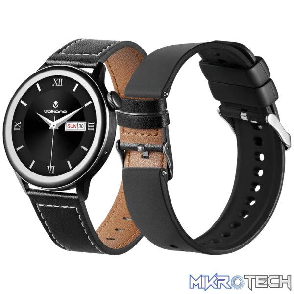 Volkano Forte Series Smart Watch with Leatherette Strap Volkano Forte Series Smart Watch with Leatherette Strap