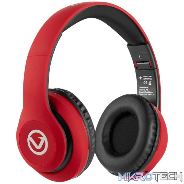 Volkano Impulse Series Bluetooth Headphones - Red - Image 5
