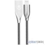 Volkano Iron Series Round Metallic Spring MFI Lightning Cable 6ft - Silver - Image 2