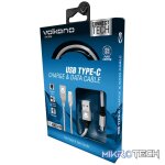 Volkano Iron Series Round Metallic Spring Type-C Cable 1.2m - Silver - Image 2