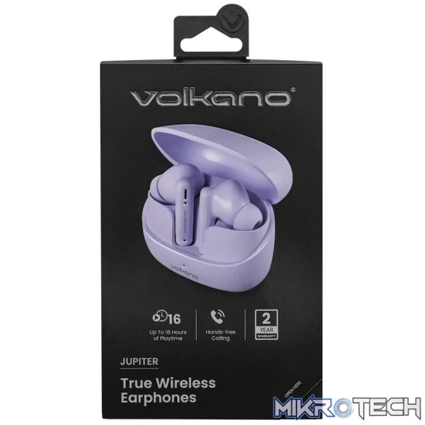 Volkano Jupiter Series TWS Earphones - Pastel Purple - Image 6