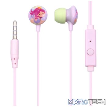 Volkano Kiddies Series Earphones with Keychain - Mermaid