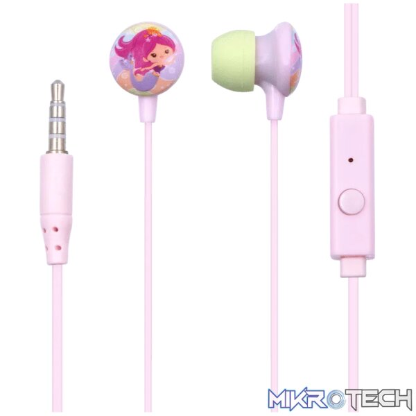 Volkano Kiddies Series Earphones with Keychain - Mermaid Volkano Kiddies Series Earphones with Keychain - Mermaid