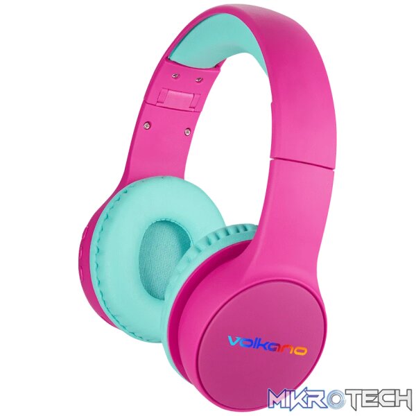 Volkano Kids Atlas Bluetooth Padded Headphones with dB Switch Function Volkano Kids Atlas Bluetooth Padded Headphones with dB Switch Function