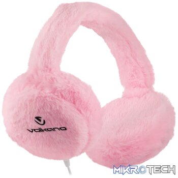 Volkano Kids Llama Series Wired Headphones with Case - Pink