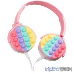 Volkano Kids Rainbow Popper Wired Headphones with 3.5mm Aux - Pink - Image 2