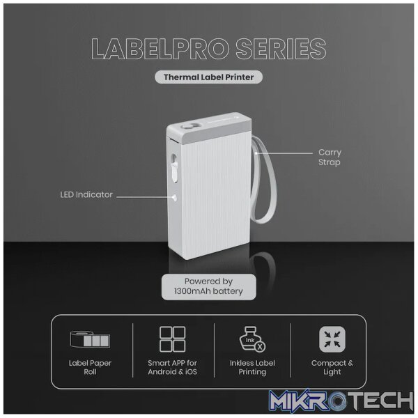 Volkano LabelPro Series Thermal Label Printer - White - Image 7