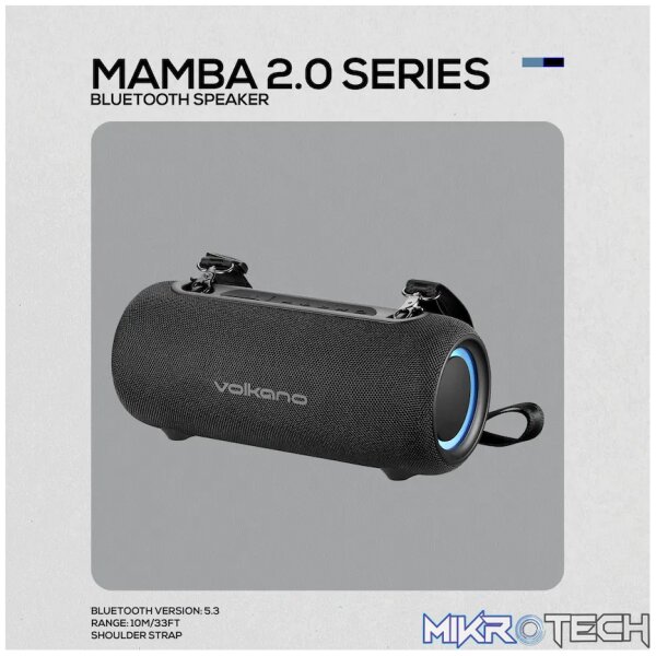 Volkano Mamba 2.0 Series Bluetooth Speaker - Black - Image 6