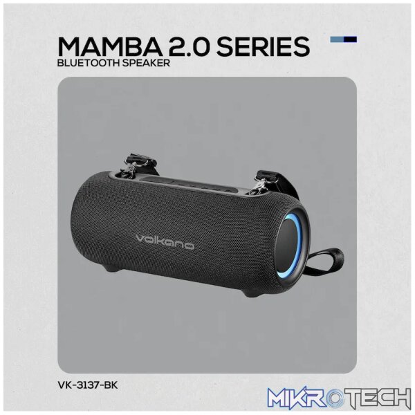Volkano Mamba 2.0 Series Bluetooth Speaker - Black - Image 9