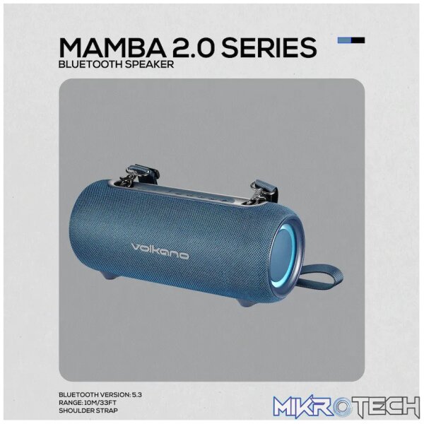 Volkano Mamba 2.0 Series Bluetooth Speaker - Blue - Image 5