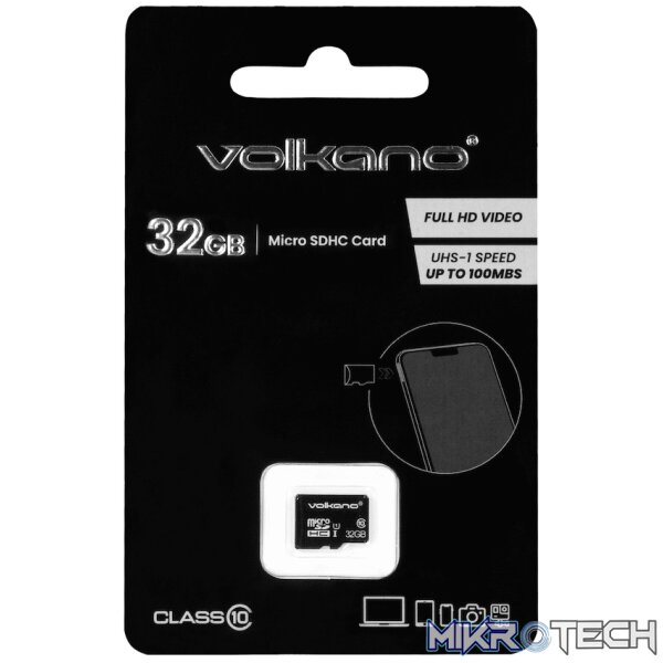 Volkano Micro Series Micro SD card 32GB - Class 10 Volkano Micro Series Micro SD card 32GB - Class 10