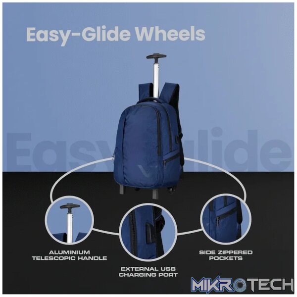 Volkano Midtown Trolley Backpack - Navy - Image 8