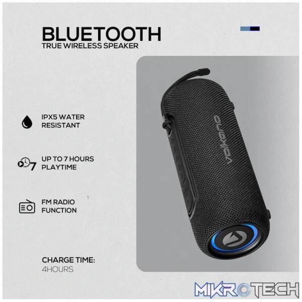 Volkano Mini Mamba 2.0 Series Bluetooth Speaker - Black - Image 5