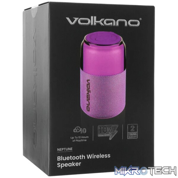 Volkano Neptune Bluetooth Wireless Speaker - Purple - Image 9