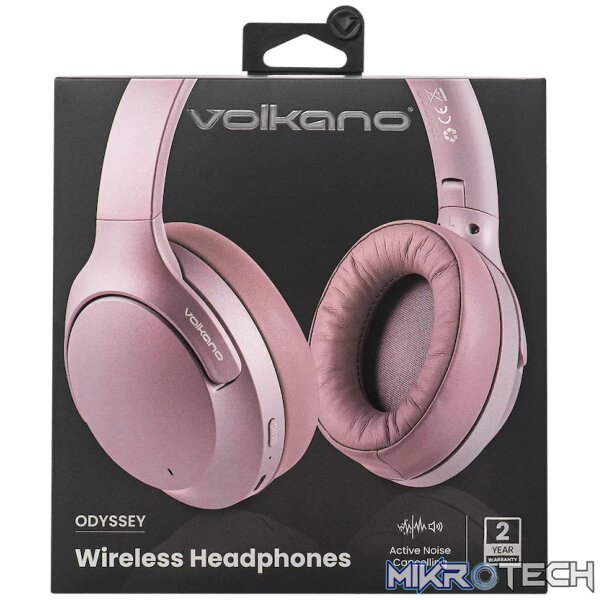 Volkano Odyssey ANC Bluetooth Wireless Headphone - Rose Gold - Image 2