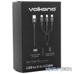 Volkano On-The-Go 3-in-1 1m Braided Cable - Black - Image 5