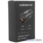 Volkano On-The-Go USB + Type-C 12w Car Charger - Black - Image 7
