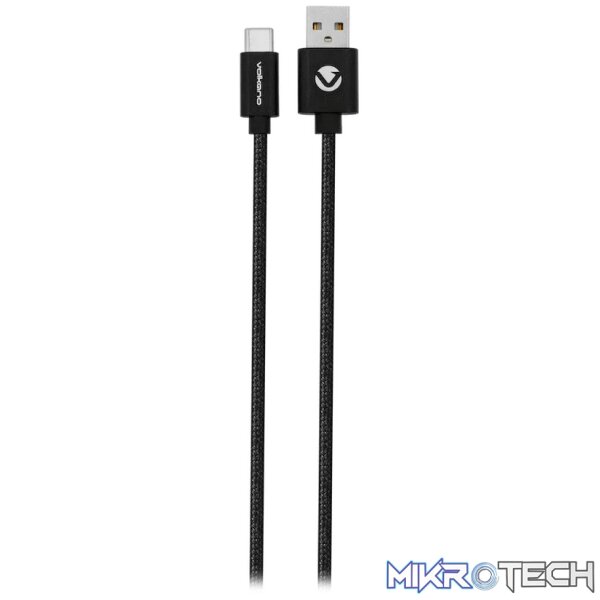 Volkano On-The-Go USB to Type-C 18w Braided 1m Cable - Black - Image 8