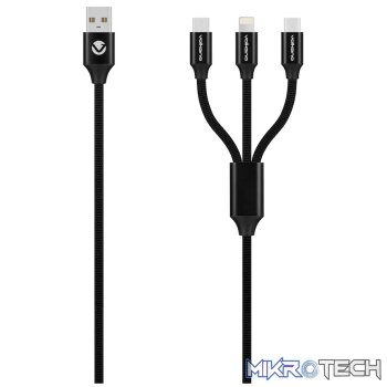 Volkano On the Go 3-in-1 Braided Cable