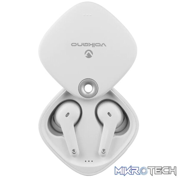 Volkano Ore Series True Wireless Earphones with Charging Case - White - Image 3