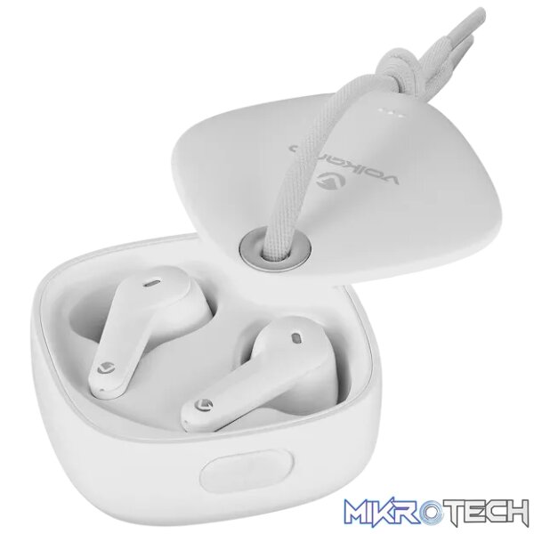 Volkano Ore Series True Wireless Earphones with Charging Case - White Volkano Ore Series True Wireless Earphones with Charging Case - White