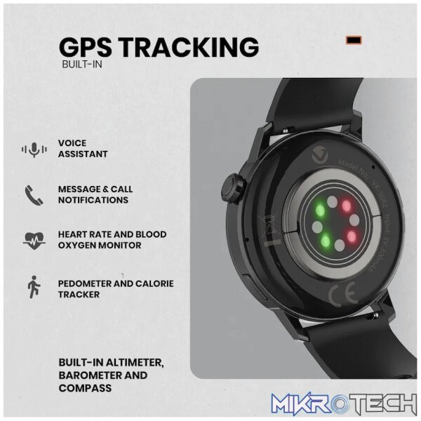 Volkano Orion Series Unisex GPS Watch - Black - Image 5