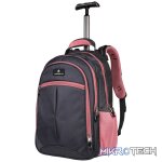 Volkano Orthopaedic Trolley Backpack 35l - Dark Grey/Pink - Image 2