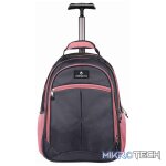 Volkano Orthopaedic Trolley Backpack 35l - Dark Grey/Pink