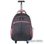 Volkano Orthopaedic Trolley Backpack 35l - Dark Grey/Pink - Image 3